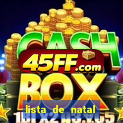 lista de natal para imprimir